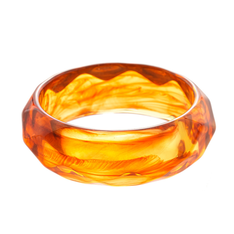 Retro acrylic narukvica s Halo krugom i prugastim geometrijskim uzorkom, elegantan ženski komad nakita