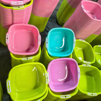 Prijenosni kvadratni umivaonik s dvije ručke, plastični umivaonik za lice i stopala, za dom, putovanja i vanjsku upotrebu