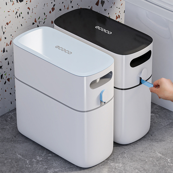 ecoco 12 L kompaktni automatski kanta za otpad s poklopcem, za kućnu upotrebu, kupaonica i kuhinja