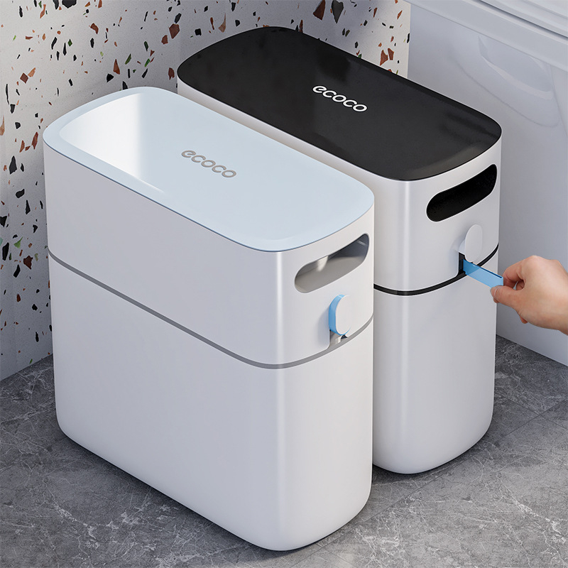 ecoco 12 L kompaktni automatski kanta za otpad s poklopcem, za kućnu upotrebu, kupaonica i kuhinja