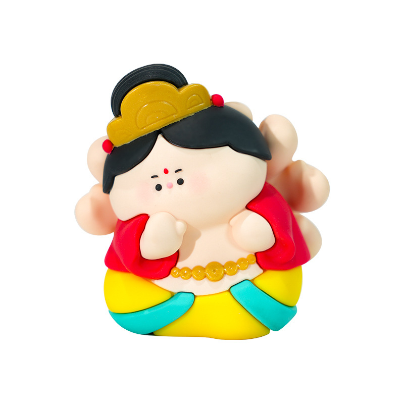 Mala Bodhisattva figurica – slatka budistička stil, resin ukras s temom hrama, otporna na padanje