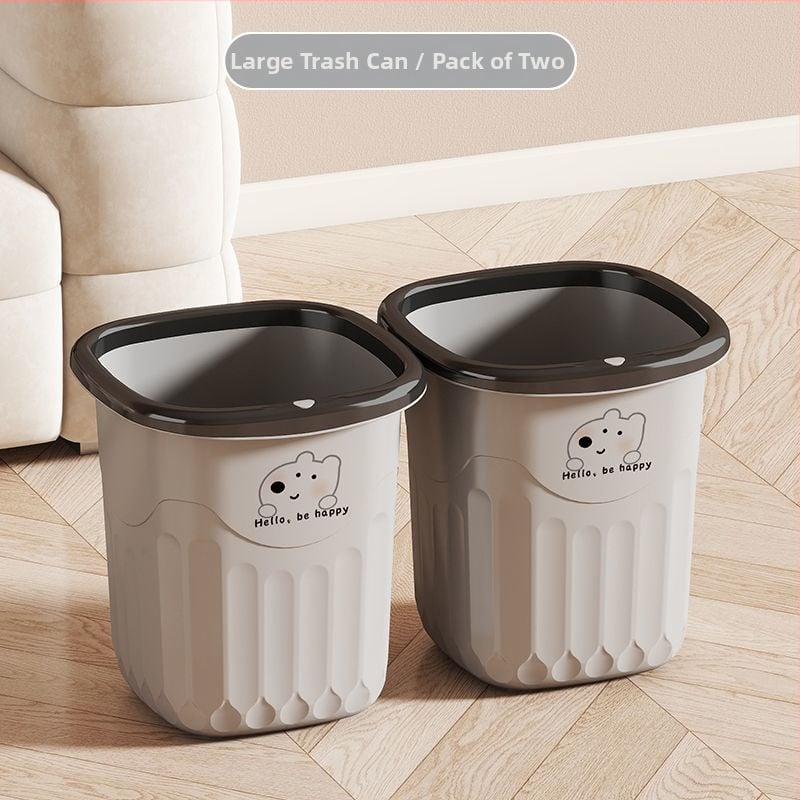 Kućni koš za otpad velike kapacitete, bez poklopca, plastični, za kuhinju, kupaonicu, WC, spavaću sobu, dnevni boravak i ured