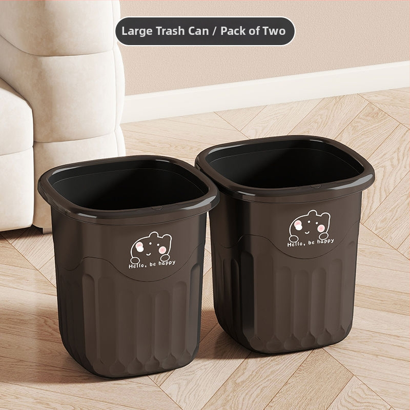 Kućni koš za otpad velike kapacitete, bez poklopca, plastični, za kuhinju, kupaonicu, WC, spavaću sobu, dnevni boravak i ured
