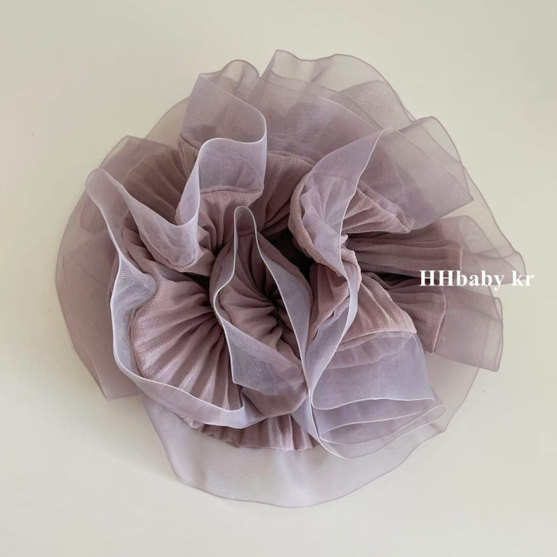 Francuski stil organza gumica za kosu s plisiranom rubom, elegantna i nježna za rep, proljeće