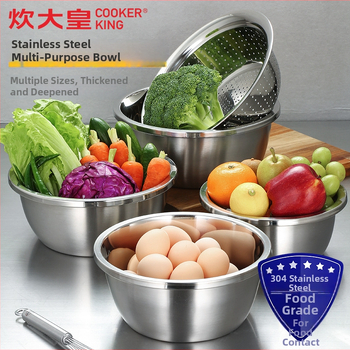 Cooking King set od 5 sita za zdjelu od nehrđajućeg čelika 304, promjer 30 cm, čvrst materijal