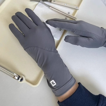 Γάντια οδήγησης UPF50+ με μακρύ καρπό, προστασία από τον ήλιο, για γυναίκες και άνδρες, καλοκαιρινή ποδηλασία, χωρίς δάχτυλα, ευαίσθητα στην οθόνη αφής, ice silk