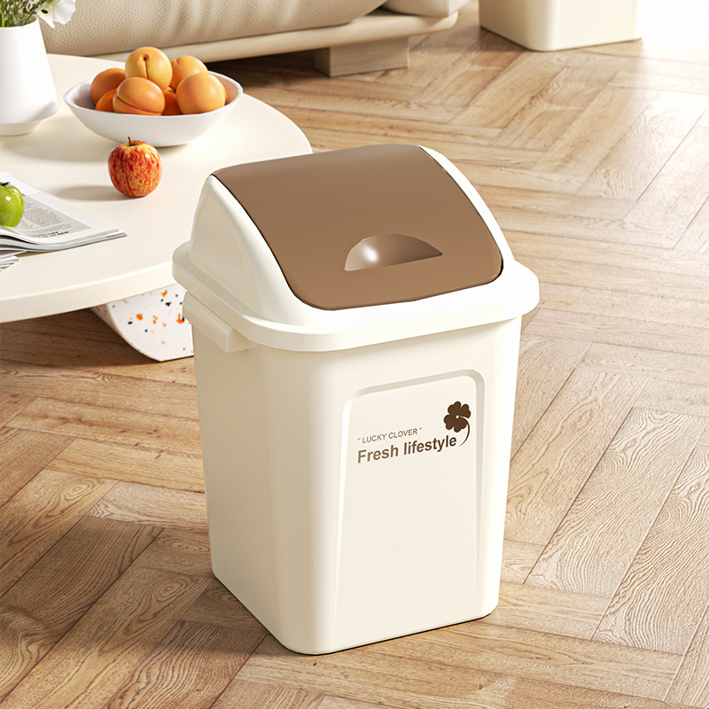 Velika plastična kanta za smeće kvadratnog oblika sa vijčanim poklopcem i ručkom za nošenje