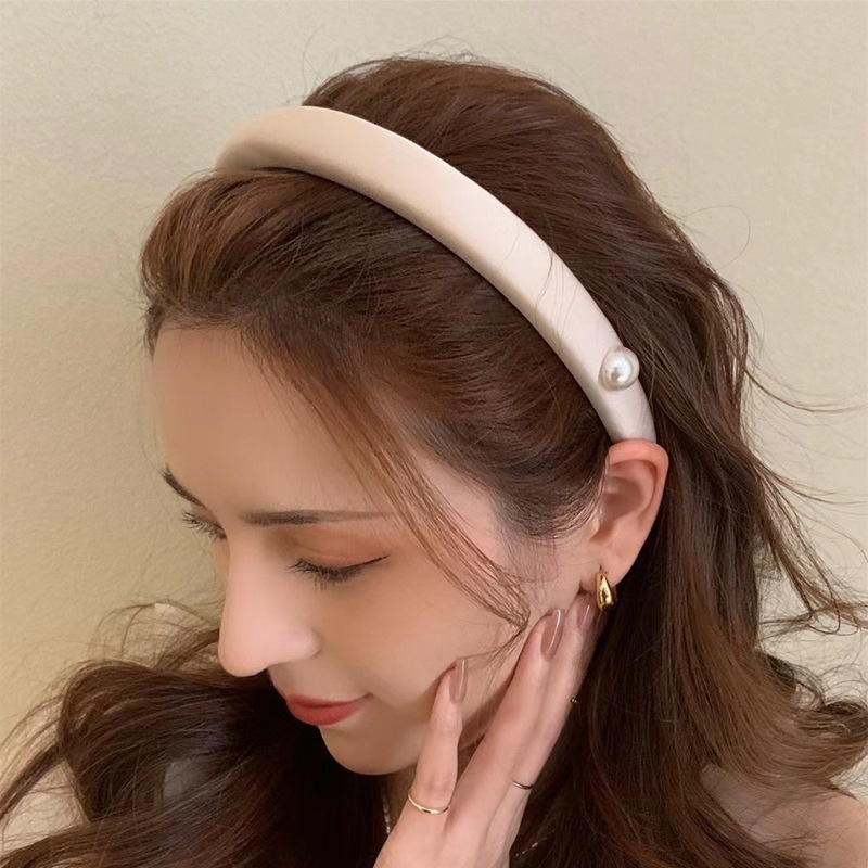 Korejski influencer inspirirana spužvasti traka za kosu s visokim kupolastim dizajnom, ženski dodatak za proljeće i ljeto
