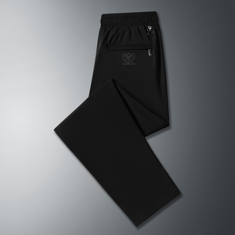 Férfi nyári gyorsan száradó nylon Ice Silk nadrág, egyenes szabás, casual, plusz méret