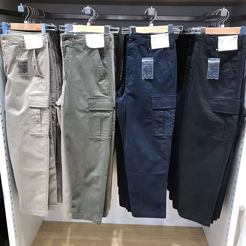 Harajuku casual jesenske unisex široke cargo hlače s više džepova
