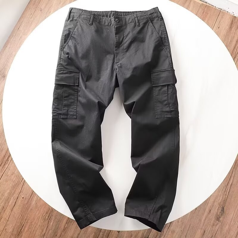 Harajuku casual jesenske unisex široke cargo hlače s više džepova