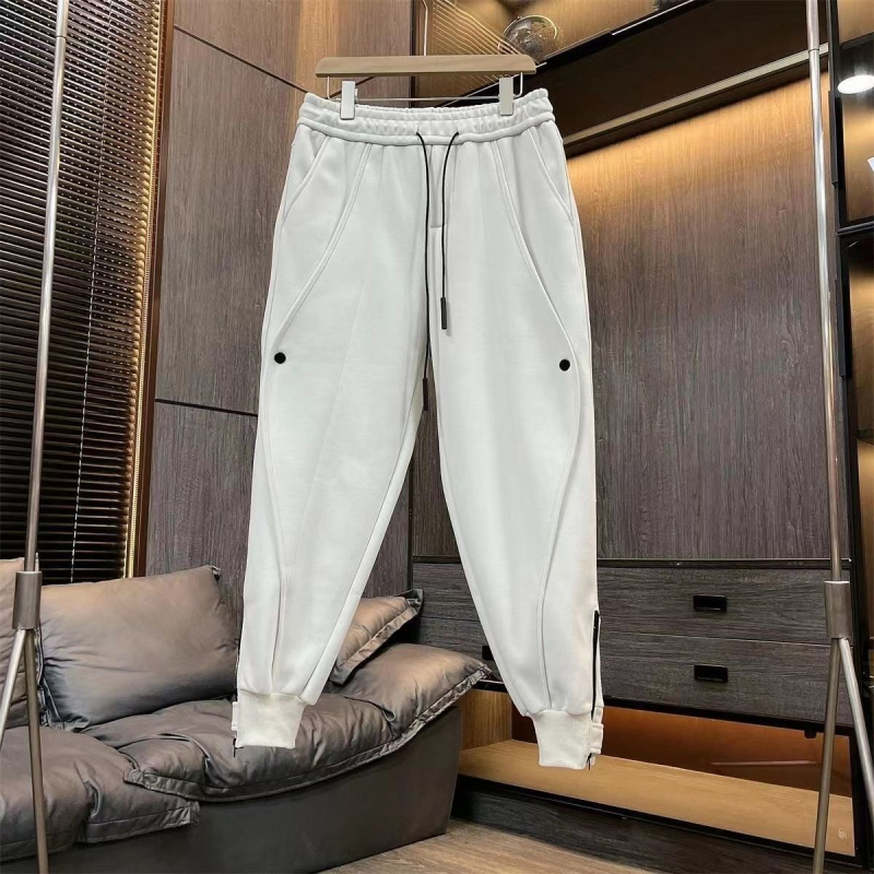 Férfi cipzáros jogger nadrág, laza szabás, harém fazon, utcai casual viselet