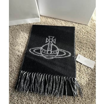 Šal od kašmira i vune Empress Dowager Little Saturn, zimski dvostrani s resicama, 185×27 cm, unisex