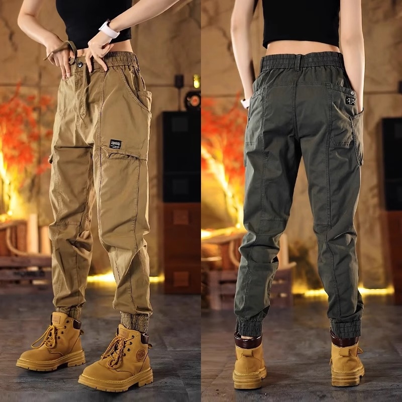 Muške američke retro cargo hlače, slobodan kroj, jogger stil, sportsko casual hlače, haremski stil, duge hlače, proljeće-ljeto 2025