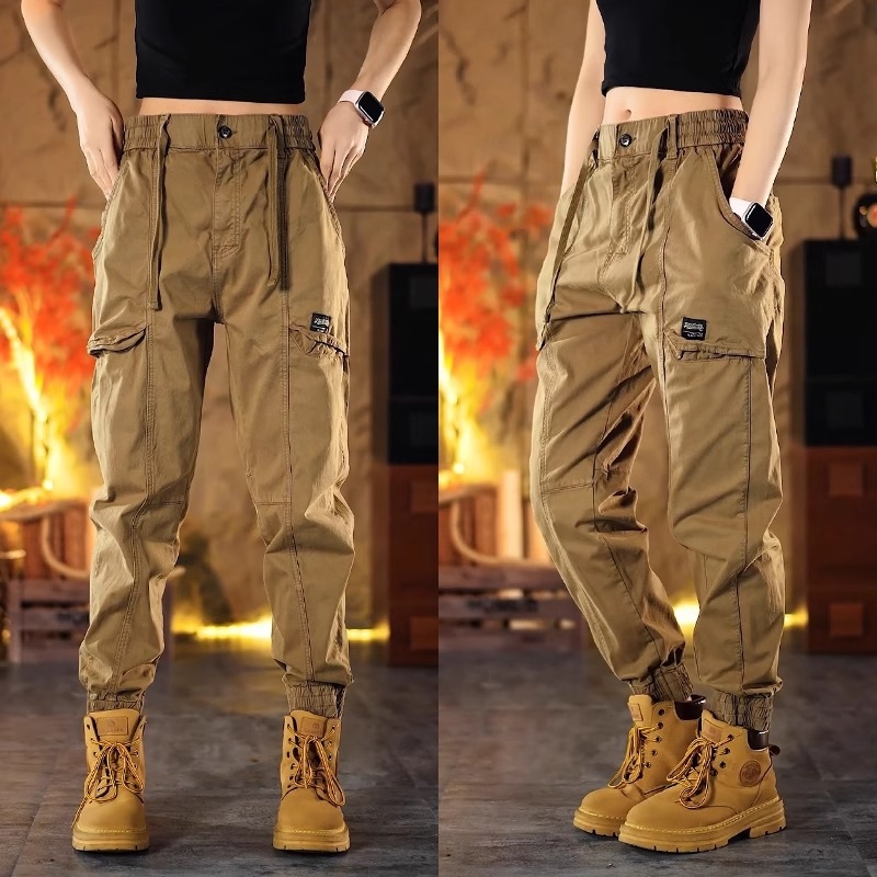 Muške američke retro cargo hlače, slobodan kroj, jogger stil, sportsko casual hlače, haremski stil, duge hlače, proljeće-ljeto 2025