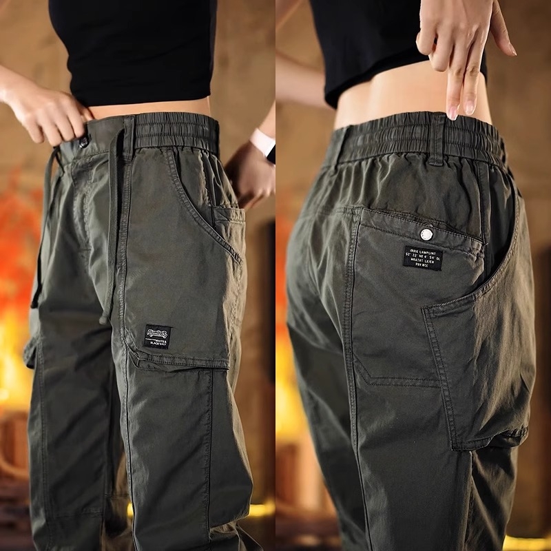 Muške američke retro cargo hlače, slobodan kroj, jogger stil, sportsko casual hlače, haremski stil, duge hlače, proljeće-ljeto 2025
