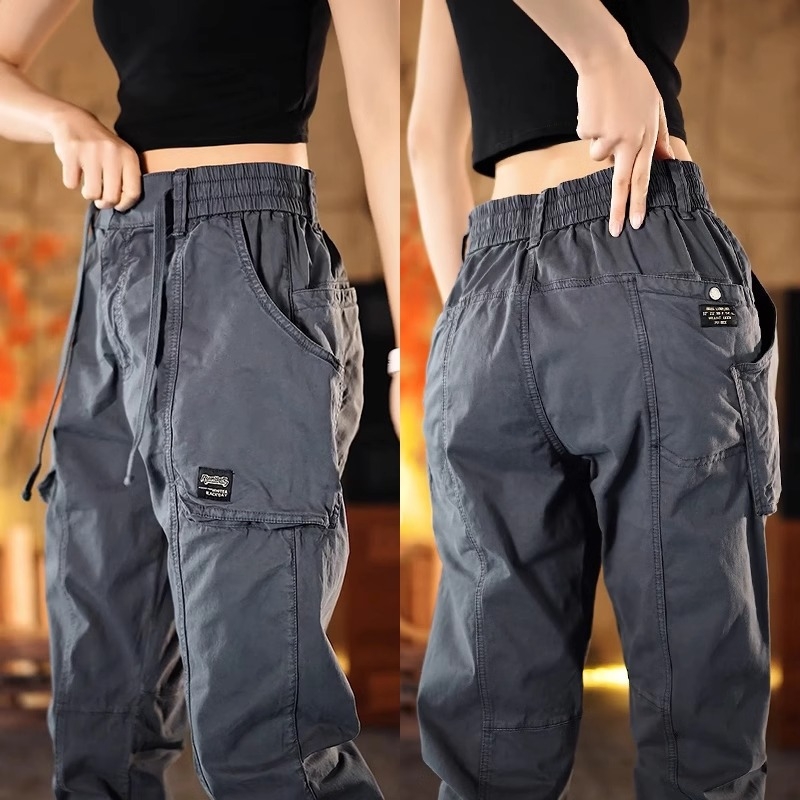 Muške američke retro cargo hlače, slobodan kroj, jogger stil, sportsko casual hlače, haremski stil, duge hlače, proljeće-ljeto 2025