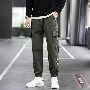 Muške radne hlače s opuštenim krojem i manžetama, lagane ljetne sportske hlače s velikim džepovima, casual duge hlače