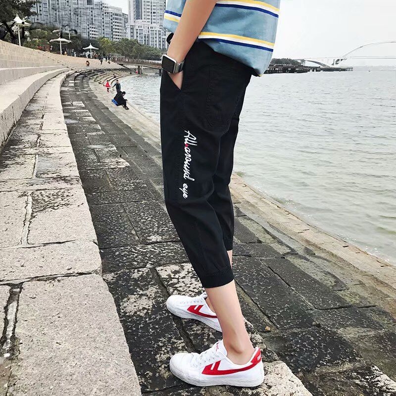 2026 nyári sportos 3/4 hosszú férfi jogger nadrág, slim fazon, hétköznapi viselet