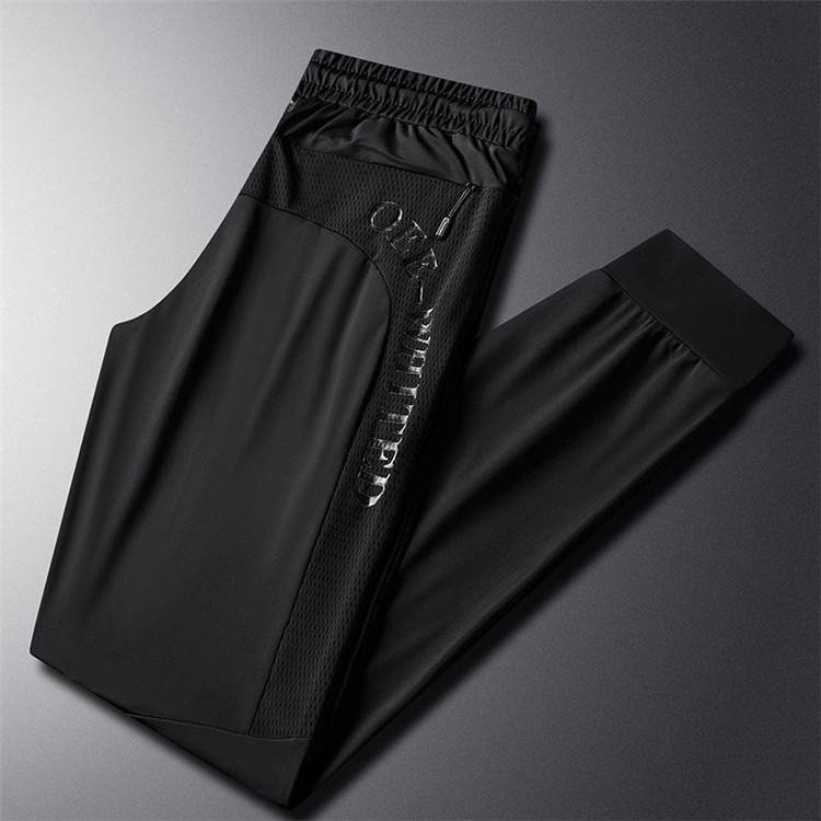 Férfi Ice Silk sportos nadrág, nyári kültéri gyorsszáradás, lélegző, hosszú egyenes szárú
