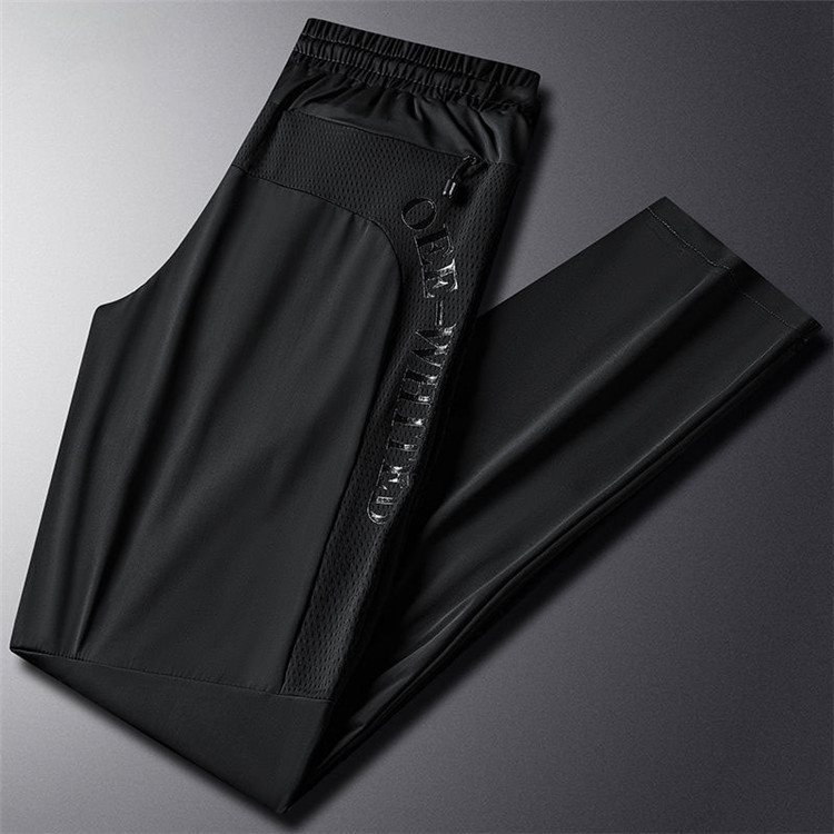Férfi Ice Silk sportos nadrág, nyári kültéri gyorsszáradás, lélegző, hosszú egyenes szárú