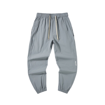 Muške casual hlače od Ice Silk s brzým sušením, ležerno krojena haremska verzija jogger, tanki materijal, srednji pojas, plus veličina, proljeće 2025