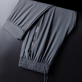 Muške ljetne hlače od Ice Silk, lagane, brzo se suše, ravni kroj, široke nogavice, casual.