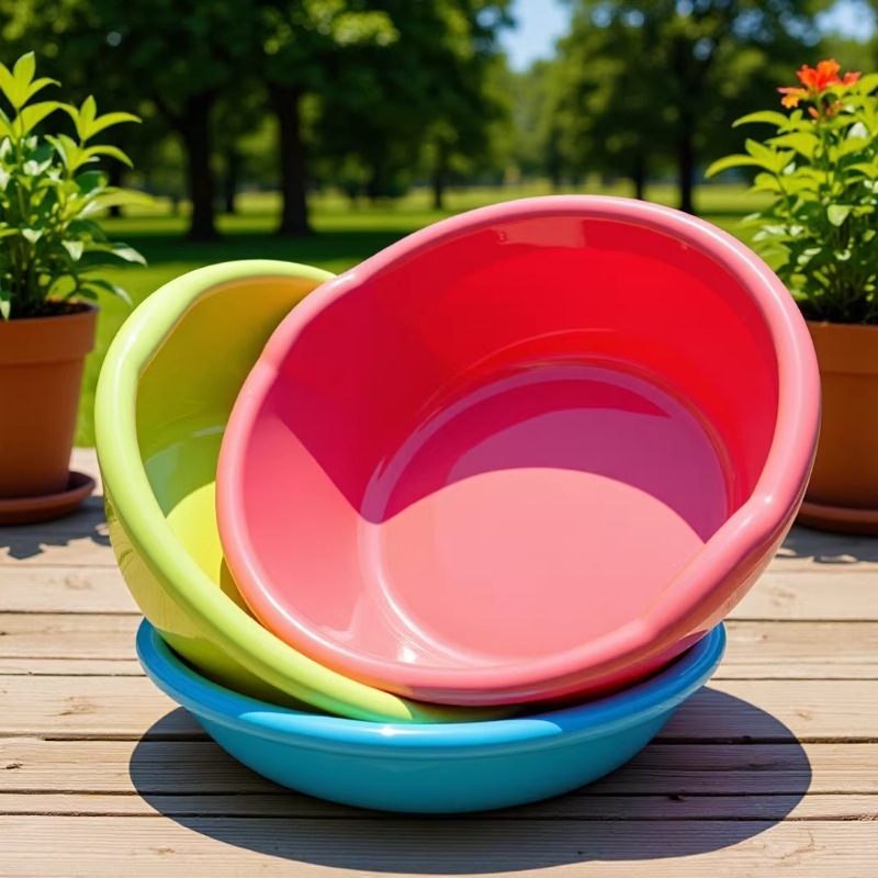60 cm kućni plastični posuda za pranje rublja, ojačana i duboka, s dvostrukim ručkama, mogućnost otiska logotipa, ekstra velika posuda