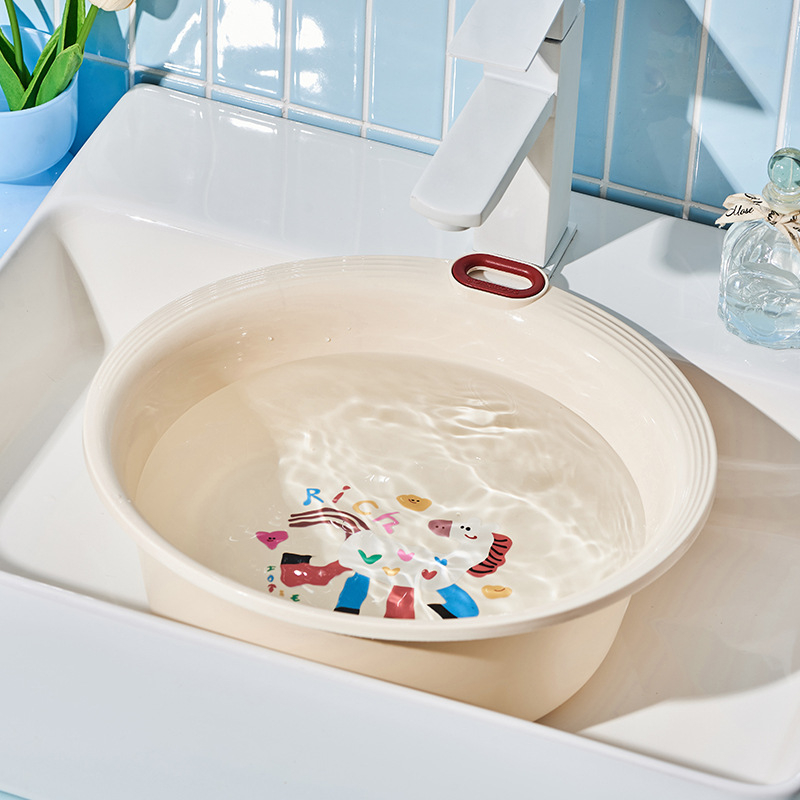 Zidni plastični umivaonik s rupicama, ojačan, za kućanstvo ili studentski dom, 32 cm
