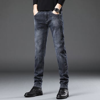 Férfiaknak Slim-Fit skinny farmernadrág, nyári könnyű és rugalmas