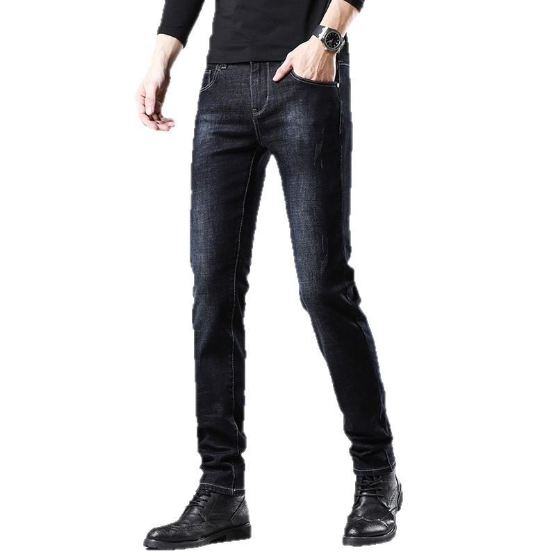 Férfiaknak Slim-Fit skinny farmernadrág, nyári könnyű és rugalmas