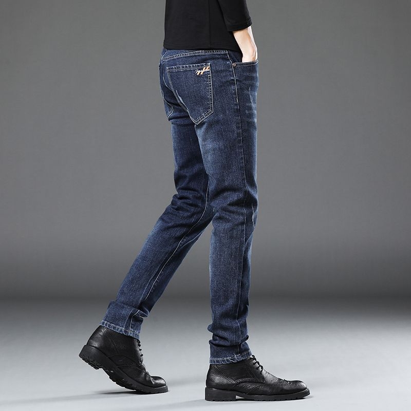 Férfiaknak Slim-Fit skinny farmernadrág, nyári könnyű és rugalmas