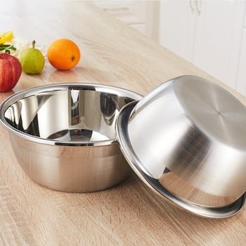 5-dijelni set posuda od nehrđajućeg čelika, višenamjenski, za pranje povrća i cjedilo za rižu, 20–28 cm