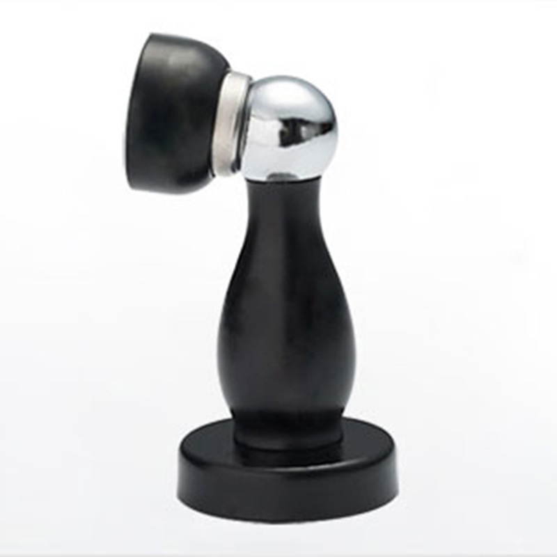 Crni nehrđajući čelični zidni stopper za vrata s magnetom, zaštita od udara za kupaonku