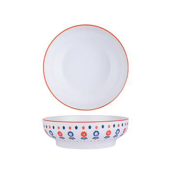 Porcelanska velika zdjela promjera 9 inča, sjajna glazura, pogodna za mikrovalnu pećnicu