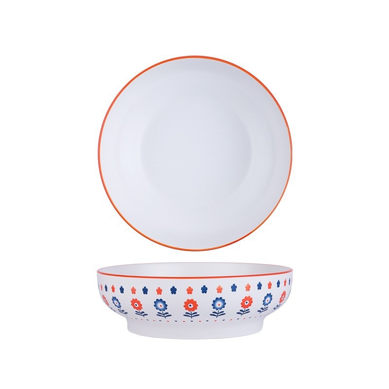 Porcelanska velika zdjela promjera 9 inča, sjajna glazura, pogodna za mikrovalnu pećnicu