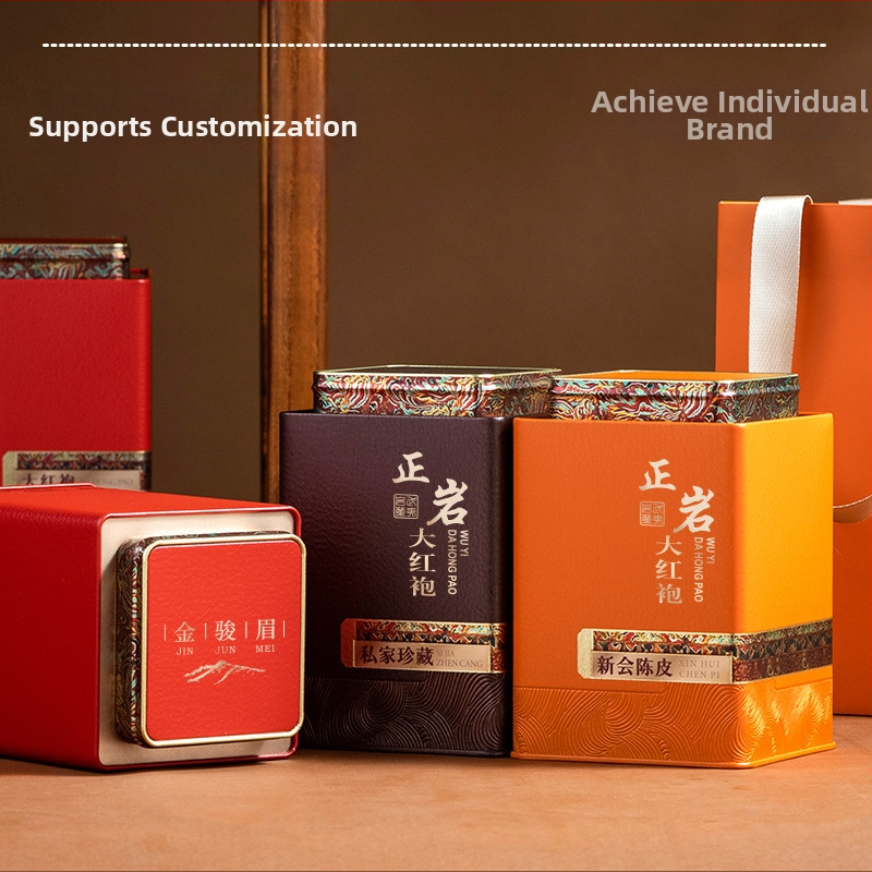 Yi Tong Hongyun kutija za čaj od limenke, četvrtasta, 250 g, Phoenix Dancong skladište čaja