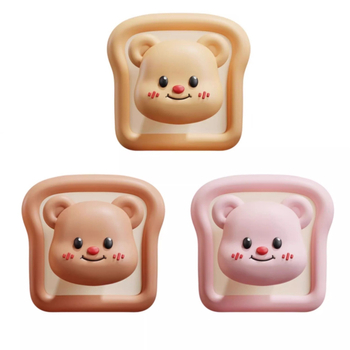 Cream Bear Crtani Držač za Vrata – Tiši Jastučić Protiv Sudara Vrata, PVC, Zidna Montaža