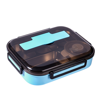 Gyerekeknek szóló rozsdamentes acél ebédes doboz, zárható, osztott rekesszel, 316-os rozsdamentes acél izolált