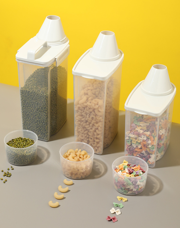 Japanski stil spremnik za žitarice, okrugli PP spremnik, 800–1000 ml, čvrsti poklopac