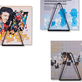 Kreativni metalni zidni organizator za pohranu s trokutastim držačem za časopise i pohranu vinilnih ploča