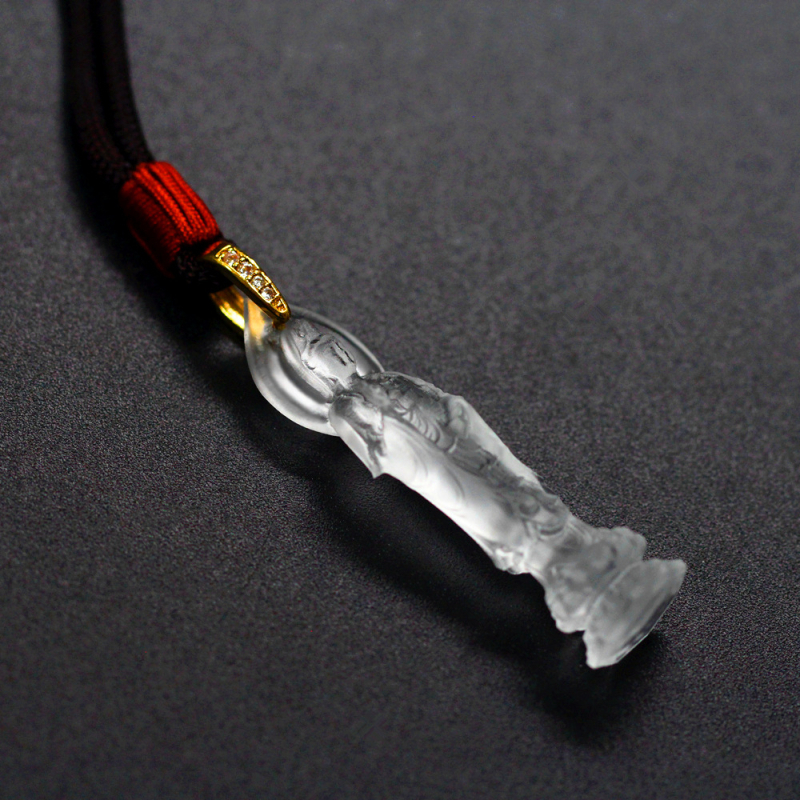 Trodimenzionalni Guanyin Bodhisattva glazirani privjesak za ogrlicu