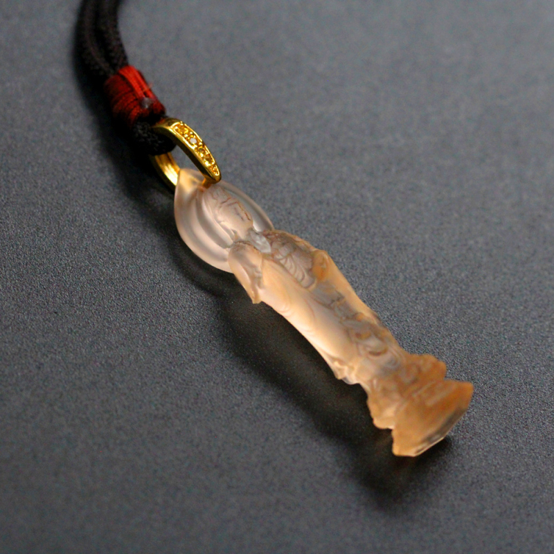 Trodimenzionalni Guanyin Bodhisattva glazirani privjesak za ogrlicu