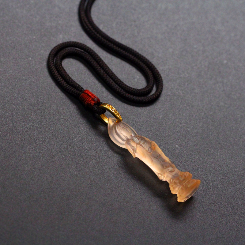 Trodimenzionalni Guanyin Bodhisattva glazirani privjesak za ogrlicu
