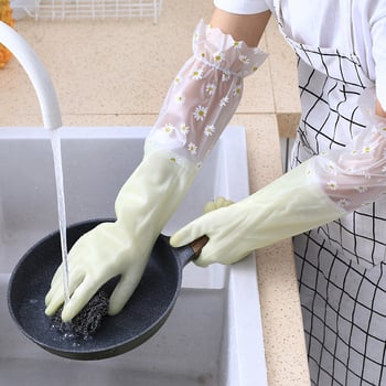 Rukavice od nitrila za pranje posuđa, produžene, izdržljive i vodootporne kuhinjske rukavice za pranje posuđa i rublja