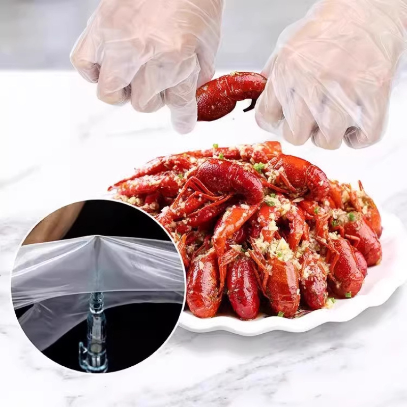 Jednokratne prozirne TPE rukavice, debele i izdržljive, za kuhinju, catering, roštilj, oljuštivanje rakova i kućanske poslove