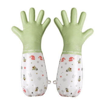 Duge rukavice za pranje posuđa s flis podstavom, vodonepropusne, protuklizne, PVC, duljine 30 cm