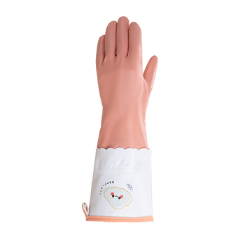 Debele PVC rukavice za kuhinjske i kućanske poslove, žene, s flecom u unutrašnjosti, otporne na habanje, prehrambene klase, duljina 40 cm