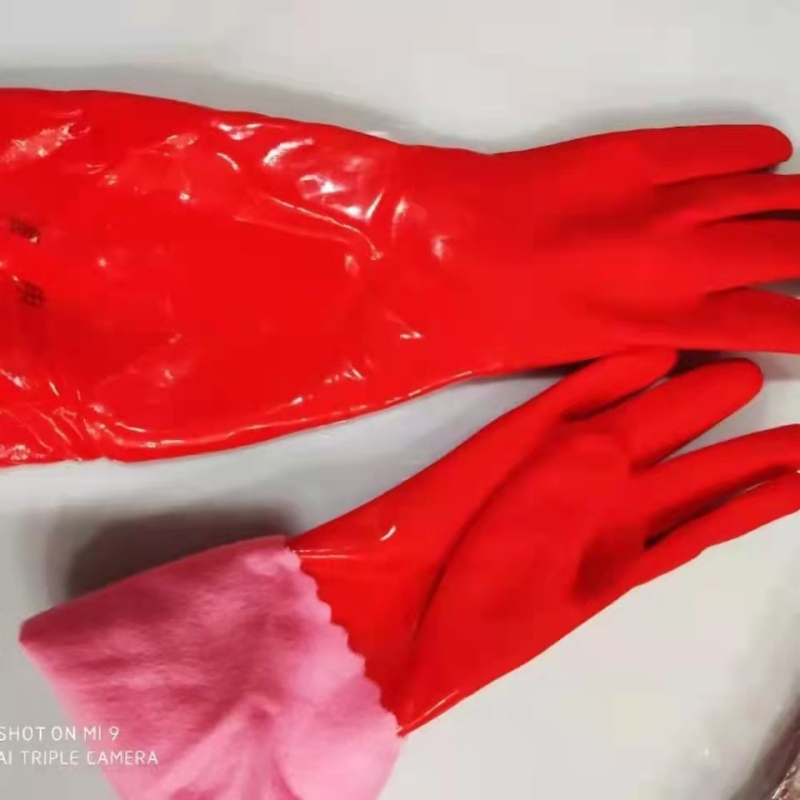 Ženske dugačke rukavice za kuhinju s fleeceom, vodootporne latex rukavice za pranje posuđa