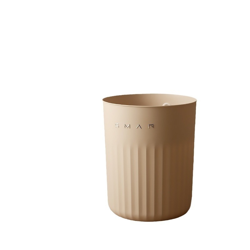 Okrugli plastični koš za smeće bez poklopca, 6 L, vintage stil s blagim luksuzom, za kuhinju, dnevni boravak, kupaonicu i spavaću sobu